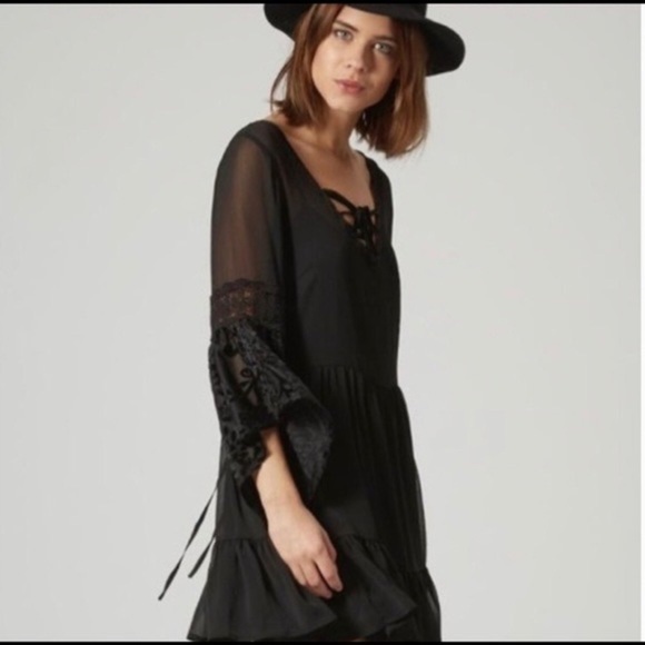 ⭐️Band of Gypsies, Lovely Boho Dressw/POCKETS,Complete Slip-Dress Lining,Fun! - Picture 5 of 15